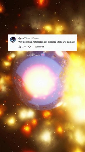 Was passiert, wenn der Dino-Asteroid erneut einschlägt? ☄️💀 #weltraum #universum #simulation