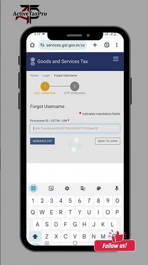 How to Forgot or Find GST Portal Login ID or Password from Mobile