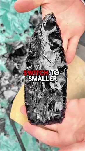 How To Make An Obsidian Dagger! 🗡️ #obsidian #primitive #bushcraft #survival #shorts #viralshorts