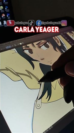 Menggambar Carla Yeager ✨ | Attack on Titan Anime Art #shorts