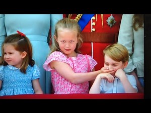 Mischevious Prince George & Royal Cheeky Children ALL BALCONY MOMENTS In Front Of The Queen