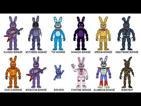 Every Bonnie in FNAF in 11 Minutes! Classic, Nightmares & Springtrap