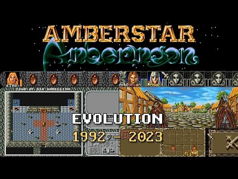 Evolution of Amberstar - Ambermoon (1992 - 2023) by Thalion - dungeon crawler RPG Amiga DOS Atari ST