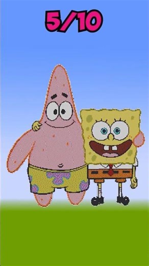 Minecraft: which spongebob pixelart looked the best?🤔 Pixel Art #gaming #viral #shorts #trending