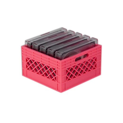 Cassette Tape Holder: Handmade Milk Crate Storage Bin for Cassettes - Etsy