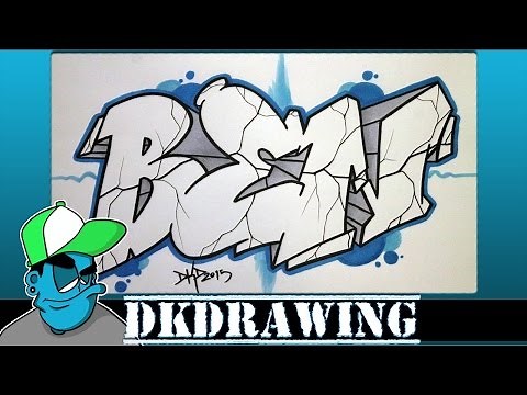 How to draw graffiti names - Ben #4