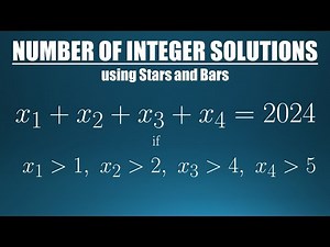 Number of Integer Solutions using Stars and Bars [2024 UPMMC MATHirang MATHibay]