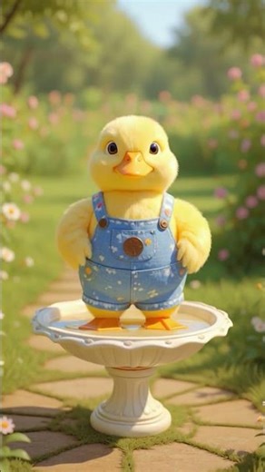 Chubby Duck Dancing On The Fountain⛲🦆