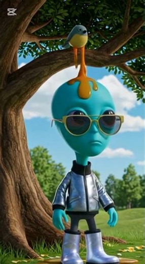 Bird did fun with alien😂😂🤣 #shorts #funny #comedy #animation