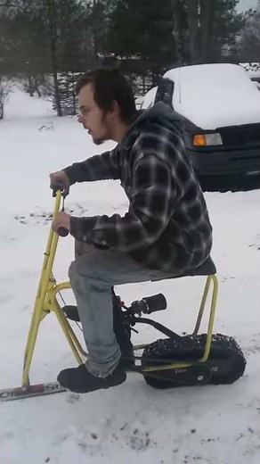 Track drive minibike snow bike