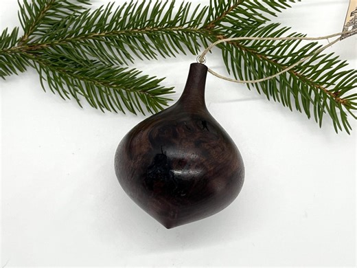 Wooden Christmas Ornament. Claro Walnut Wood. - Etsy