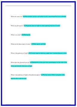 Biology 30 Alberta The Senses Questions and Answers 100 Solved2435 636x882