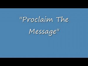 Proclaim The Message--Ricky Manalo