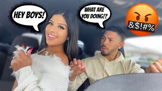 FLASHING STRANGERS While He DRIVES To See His Reaction...