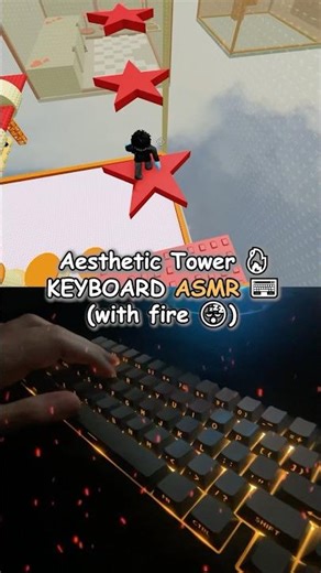 ROBLOX TOWER 🔥 KEYBOARD ASMR with FIRE!