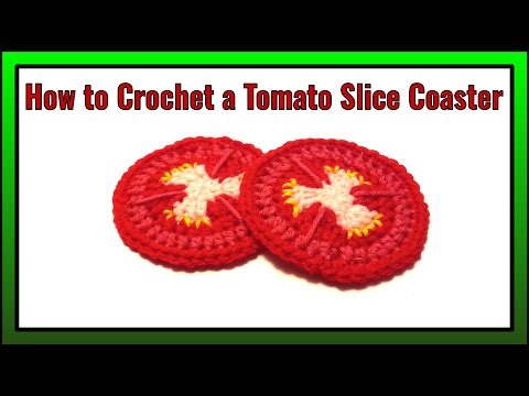 How to Crochet a Tomato Slice Coaster