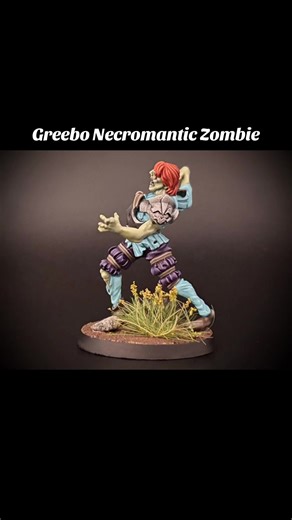 Test zombie for Greebo Games ‘Unrenaissance Returns’ Necromantic Horror team. #bloodbowl #warhammer #miniaturepainting #zombie #greebogames