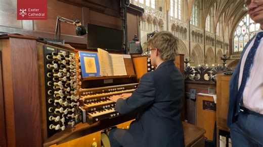 A sneak peak of Exeter Cathedral Organ Scholar, Giles Longstaff, rehearsing for his Summer Organ Recital which will be taking place in the magnificent nave of Exeter Cathedral on Thursday 18 July at 7pm. Giles' programme will include works by Bach, Ad Wammes, Vierne and more. Find out more and book your ticket at bit.ly/recital-giles-longstaff #ExeterCathedral #YourCathedral | Exeter Cathedral