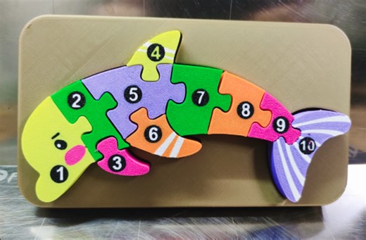 Montessori – Puzzle Dolphin #3DThursday #3DPrinting