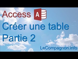 Access : Créer une table 2
