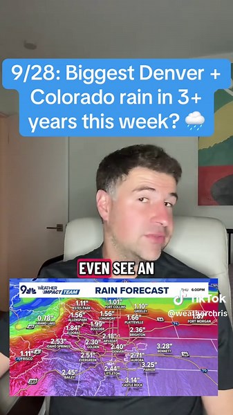 9/28: Biggest Denver   Colorado rain in 3  years this week? 🌧️ #weather #colorado #rain #denver #flood