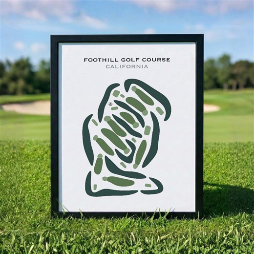 Foothill Golf Course, California | Golf Course Map, Golf Map, Golfer Gift for Him, Scorecard Layout, Golfer Boyfriend Gift, Art Print Decor - Etsy