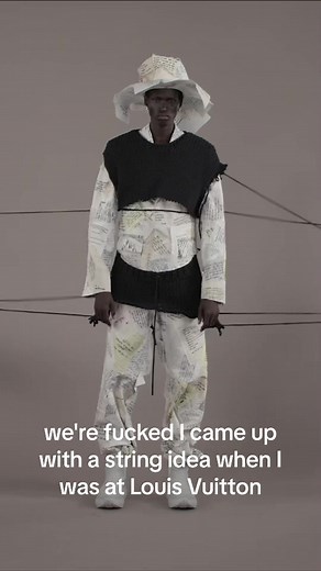 HOW THE FINALE of the “String Thoery” came to be. Sooo many failures and what a beautiful success. #fashion #kidsuper #diy