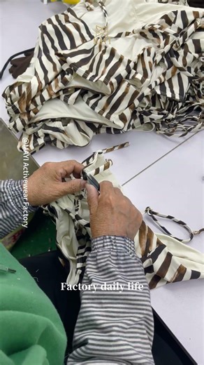 Zebra Print Gym Set in Production 🔥 | Activewear Drop #youtube #sewing #fashion #factory