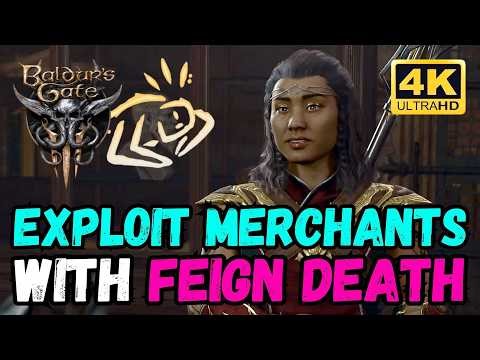 How to Exploit Merchants With Feign Death in Baldur's Gate 3! 💀💰 Patch 8 Gameplay 4K #baldursgate3