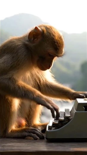 monkey typing #viral #funny