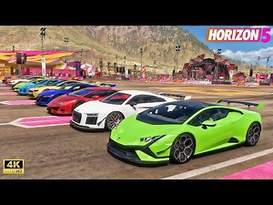Top Fastest Supercars Drag Race in Forza Horizon 5 | ALL TUNED for Maximum Speed! 🔥