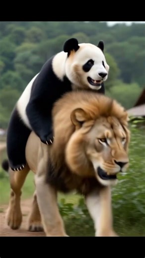the farmer caught the panda 😭 #shorts #panda #lion #ai