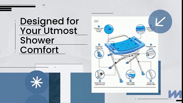 Upgraded Folding Shower Chair, Stainless Steel Foldable Shower Seat for Inside Bathtub, Lightweight & Portable Non-Slip Feet Bathroom Bench, Travel Shower Stool for Elderly, Disabled, Injured