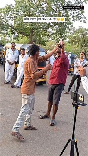 sharabi🤣😆 mumbai street singing 😱 कौन कहता है ये शराबी हैं🤫 #shorts #song #explore #viral #trending