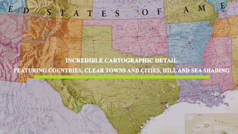 XXL Classic USA Wall Map - Map of the USA Poster - Front Lamination - 46 X 80 or 24 X 36 - Etsy