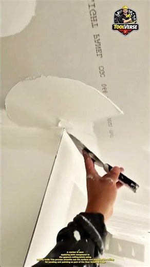 Gypsum Ceiling Joint Filling Process for a Smooth and Clean Finish #constructionwork #factorywork