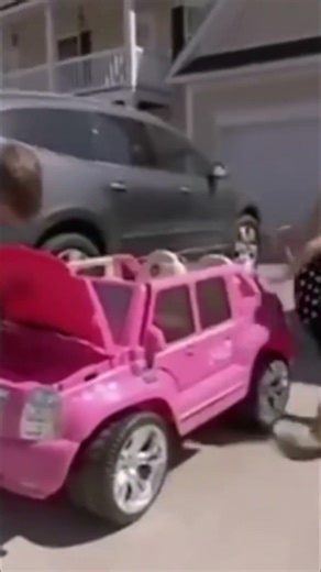 Demon Child Curses Dad Over Barbie Jeep #shorts
