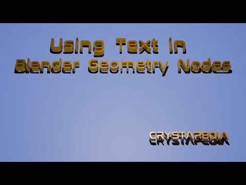 Using Text in Blender Geometry Nodes