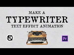 Make a Typewriter Text Effect Animation in Premiere Pro