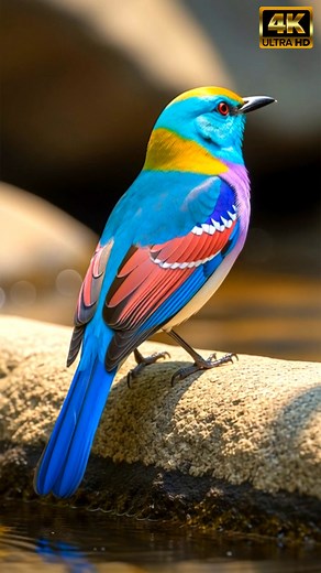 This clip captures an intimate, cinematic close-up of the **Bahama Mockingbird (Mimus gundlachii)** delivering a rich, mimic-filled song from a sunlit boulder beside a forest stream. You’ll see subtle throat pulsation and gentle head movements up close — a rare framing that reveals both plumage micro-detail and the bird’s vocal mechanics. If you love field ornithology, cinematic nature footage, or high-quality **bird sound 4K** recordings, this 20 second sequence delivers a concentrated example