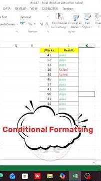 Change Pass to Green & Fail to Red in Excel | Conditional Formatting Tutorial #excel