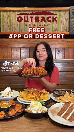 Free Appetizer or Dessert at Outback Steakhouse on No Rules Day
