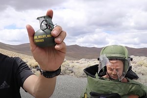 Guy Tests A Bomb Suit Against An M67 Frag Grenade To See How Well These Suits Actually Hold Up