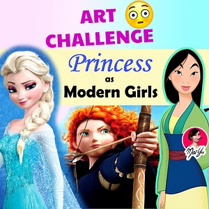 36K views · 2.3K reactions | Drawing Disney Princesses as modern girls! | Mei Yu | Facebook