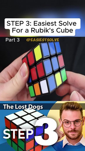 Part 3: STEP 3 - Easiest Solve For a Rubik's Cube #tips #hack #rubikscube #rubikcubechallenge #rubik #rubikscubesolve #entertainment #fyp #easiest