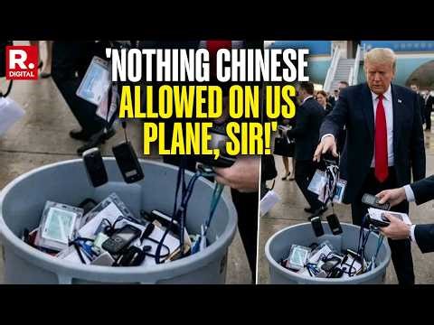 Trump Dumps Chinese Issued IDs, Cell Phones, Pins In Dustbin Before Leaving For US | VIRAL IMAGE