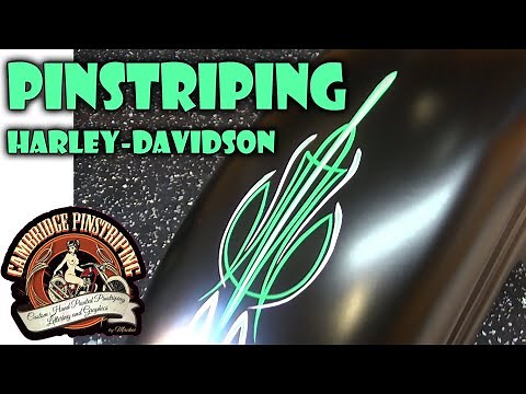 Pinstriping a Harley Davidson