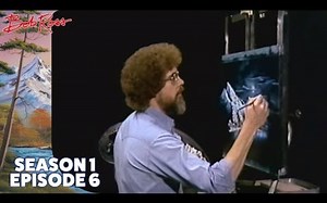 【熟肉】BobRoss油管最火教程绘画的乐趣第一季第六集 - 冬月（Bob Ross - Winter Moon Season 1 Episode 6）