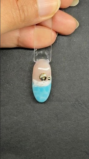 Ocean Nail Art 🌊 Easy DIY for Beginners✨#beginnerfriendly #diynails #oceannails #easynailart #nails
