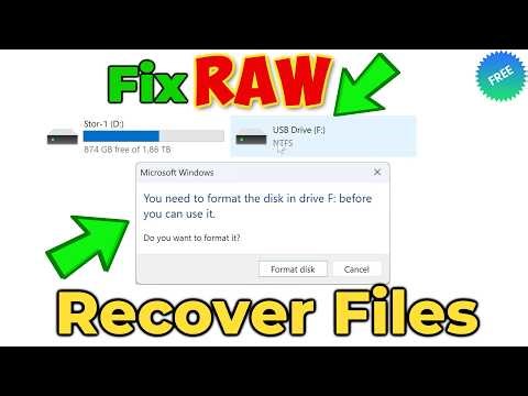 RAW USB Drive Recovery: NO Data Loss & 100% FREE!